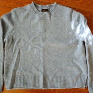 Quince Cashmere Boxy Crew, Medium, Dusty Blue